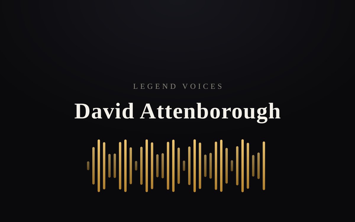 David Attenborough: The Voice of the Natural World